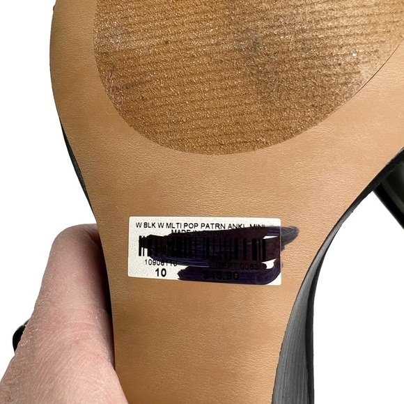 Torrid Black Geometric Studded Ankle Strap Wedge Sandals - Picture 8 of 10